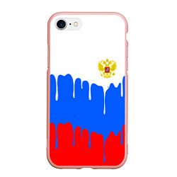 Чехол iPhone 7/8 матовый Флаг герб russia