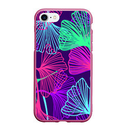 Чехол iPhone 7/8 матовый Neon color pattern Fashion 2023, цвет: 3D-малиновый