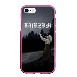 Чехол iPhone 7/8 матовый Burzum - Filosofem, цвет: 3D-малиновый