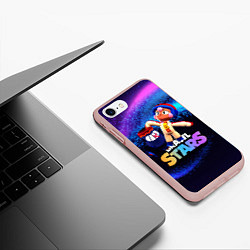 Чехол iPhone 7/8 матовый Brawlstars Бонни Bonny, цвет: 3D-светло-розовый — фото 2