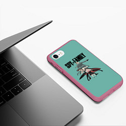Чехол iPhone 7/8 матовый Spy x Family, цвет: 3D-малиновый — фото 2
