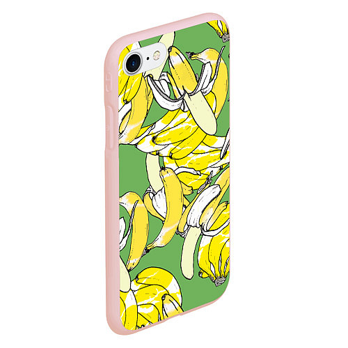 Чехол iPhone 7/8 матовый Banana pattern Summer Food / 3D-Светло-розовый – фото 2