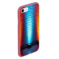 Чехол iPhone 7/8 матовый Кирпичная стена Неон, цвет: 3D-малиновый — фото 2