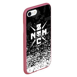 Чехол iPhone 7/8 матовый Noize mc брызги, цвет: 3D-малиновый — фото 2