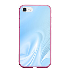 Чехол iPhone 7/8 матовый Голубые завихрения, цвет: 3D-малиновый