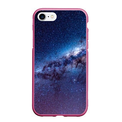 Чехол iPhone 7/8 матовый Космос просто космос!, цвет: 3D-малиновый