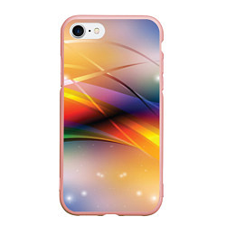 Чехол iPhone 7/8 матовый Абстрактные линии разных цветов