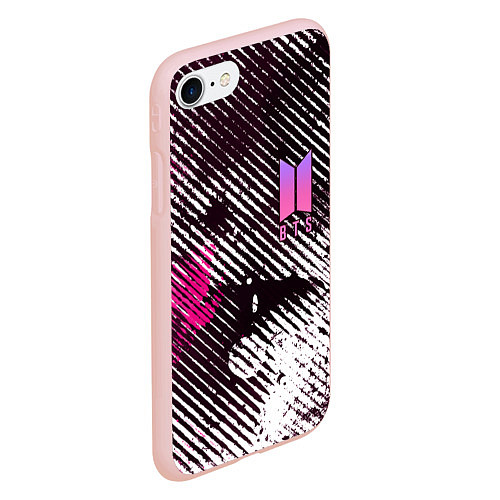 Чехол iPhone 7/8 матовый BTS КРАСКА / 3D-Светло-розовый – фото 2