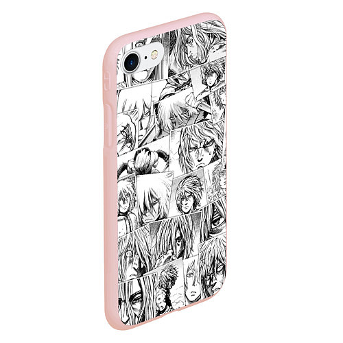 Чехол iPhone 7/8 матовый Сага о Винланде pattern / 3D-Светло-розовый – фото 2