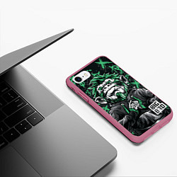 Чехол iPhone 7/8 матовый Большой братан, цвет: 3D-малиновый — фото 2