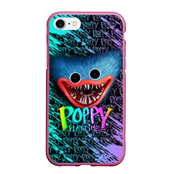 Чехол iPhone 7/8 матовый POPPY PLAYTIME HAGGY WAGGY - ПОППИ ПЛЕЙТАЙМ ХАГГИ, цвет: 3D-малиновый