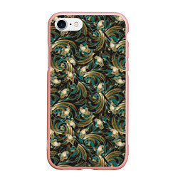 Чехол iPhone 7/8 матовый Абстрактные зеленые листья