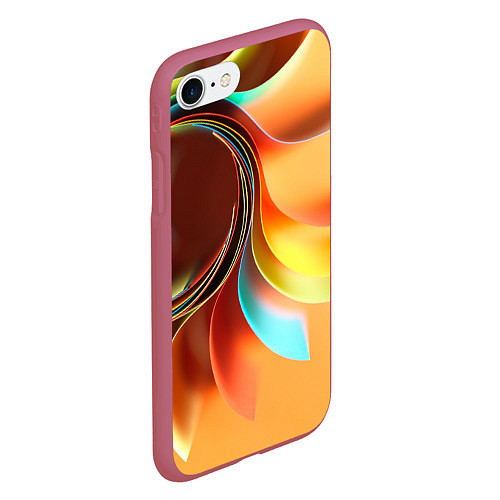 Чехол iPhone 7/8 матовый Солнце из бумаги / 3D-Малиновый – фото 2