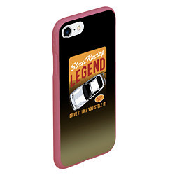 Чехол iPhone 7/8 матовый Legend Car, цвет: 3D-малиновый — фото 2