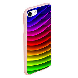 Чехол iPhone 7/8 матовый Color line neon pattern Abstraction Summer 2023, цвет: 3D-светло-розовый — фото 2