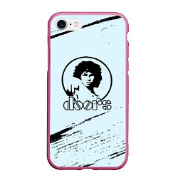 Чехол iPhone 7/8 матовый The doors музыкант, цвет: 3D-малиновый