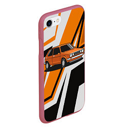 Чехол iPhone 7/8 матовый Оранжевая классика авто, цвет: 3D-малиновый — фото 2
