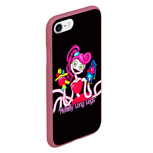 Чехол iPhone 7/8 матовый POPPY PLAYTIME Mommy long legs / 3D-Малиновый – фото 2