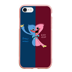 Чехол iPhone 7/8 матовый POPPY PLAYTIME HAGGY WAGGY AND KISSY MISSY, цвет: 3D-светло-розовый