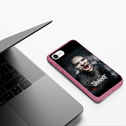 Чехол iPhone 7/8 матовый Slipknot - The Gray Chapter - Corey Taylor, цвет: 3D-малиновый — фото 2