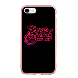 Чехол iPhone 7/8 матовый BOYS NEXT DOOR, цвет: 3D-светло-розовый
