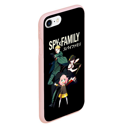 Чехол iPhone 7/8 матовый SPY FAMILY Семья Шпиона, персонажи / 3D-Светло-розовый – фото 2