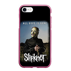 Чехол iPhone 7/8 матовый SLIPKNOT - All Hope Is Gone Iowa 2008, цвет: 3D-малиновый