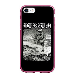Чехол iPhone 7/8 матовый Burzum - The Sea Monster, цвет: 3D-малиновый