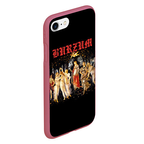Чехол iPhone 7/8 матовый Burzum - Mythic Dawn / 3D-Малиновый – фото 2