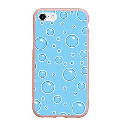 Чехол iPhone 7/8 матовый В пузырях, цвет: 3D-светло-розовый