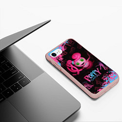 Чехол iPhone 7/8 матовый Mommy Poppy Playtime, цвет: 3D-светло-розовый — фото 2