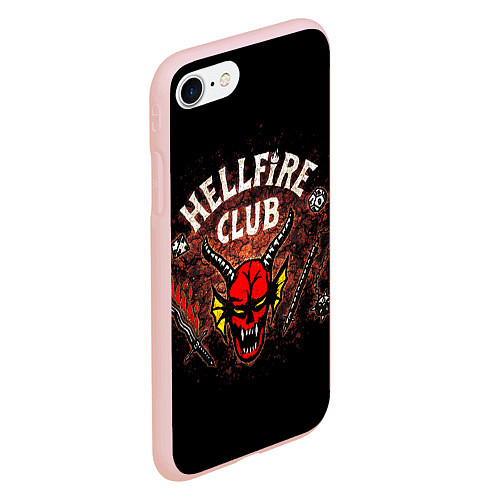 Чехол iPhone 7/8 матовый Hellfire club / 3D-Светло-розовый – фото 2