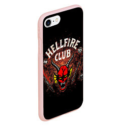Чехол iPhone 7/8 матовый Hellfire club, цвет: 3D-светло-розовый — фото 2