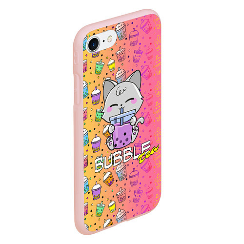 Чехол iPhone 7/8 матовый Bubble Tea - Бабл Ти / 3D-Светло-розовый – фото 2