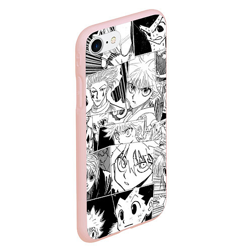 Чехол iPhone 7/8 матовый Hunter x Hunter pattern / 3D-Светло-розовый – фото 2