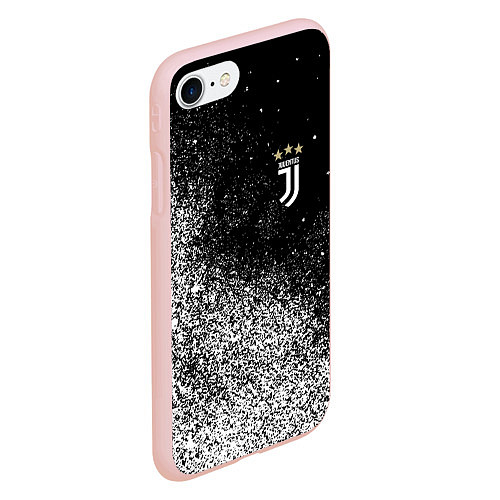 Чехол iPhone 7/8 матовый Ювентус краска / 3D-Светло-розовый – фото 2