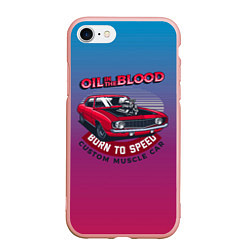 Чехол iPhone 7/8 матовый Масло - кровь для автомобиля
