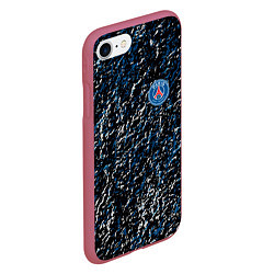Чехол iPhone 7/8 матовый Псж paris брызги красок, цвет: 3D-малиновый — фото 2