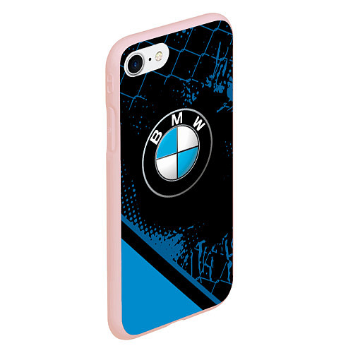 Чехол iPhone 7/8 матовый BMW : БМВ ЛОГО / 3D-Светло-розовый – фото 2