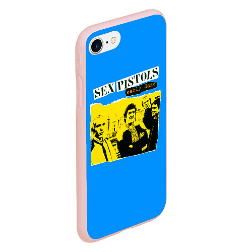 Чехол iPhone 7/8 матовый Sex Pistols early daze / 3D-Светло-розовый – фото 2