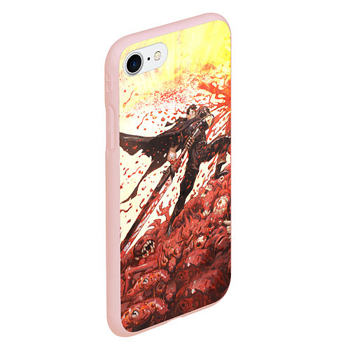 Чехол iPhone 7/8 матовый BERSERK ГАТС РУНА спина / 3D-Светло-розовый – фото 2