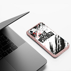 Чехол iPhone 7/8 матовый Sex Pistols Big Logo, цвет: 3D-светло-розовый — фото 2