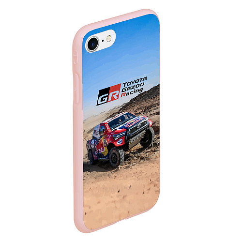 Чехол iPhone 7/8 матовый Toyota Gazoo Racing Rally Desert Competition Ралли / 3D-Светло-розовый – фото 2