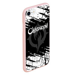 Чехол iPhone 7/8 матовый Chaoseum Logo Grunge, цвет: 3D-светло-розовый — фото 2