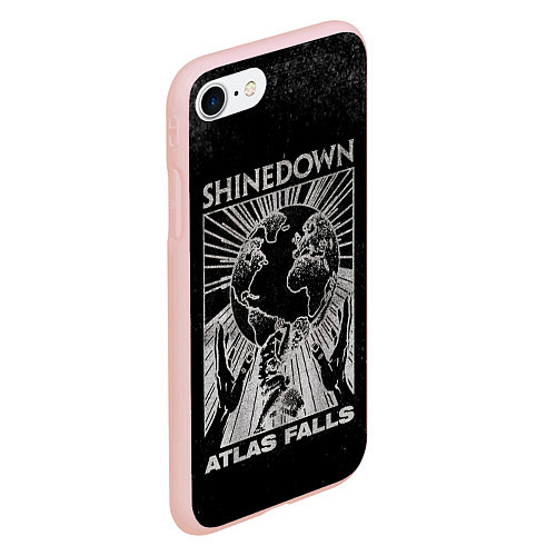 Чехол iPhone 7/8 матовый Atlas Falls - Shinedown / 3D-Светло-розовый – фото 2