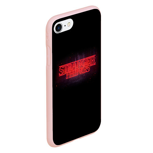 Чехол iPhone 7/8 матовый С логотипом Stranger Things / 3D-Светло-розовый – фото 2
