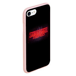 Чехол iPhone 7/8 матовый С логотипом Stranger Things, цвет: 3D-светло-розовый — фото 2