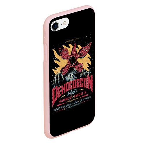 Чехол iPhone 7/8 матовый Stranger Things Demogorgon / 3D-Светло-розовый – фото 2