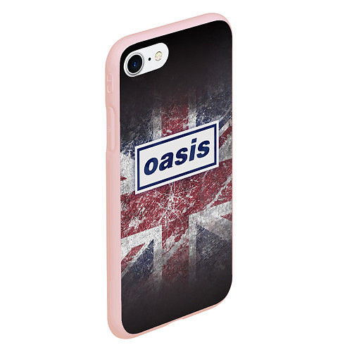 Чехол iPhone 7/8 матовый OASIS - брит-поп / 3D-Светло-розовый – фото 2