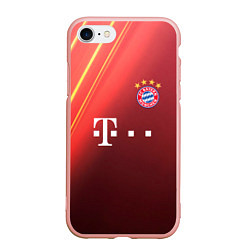 Чехол iPhone 7/8 матовый Bayern munchen T, цвет: 3D-светло-розовый